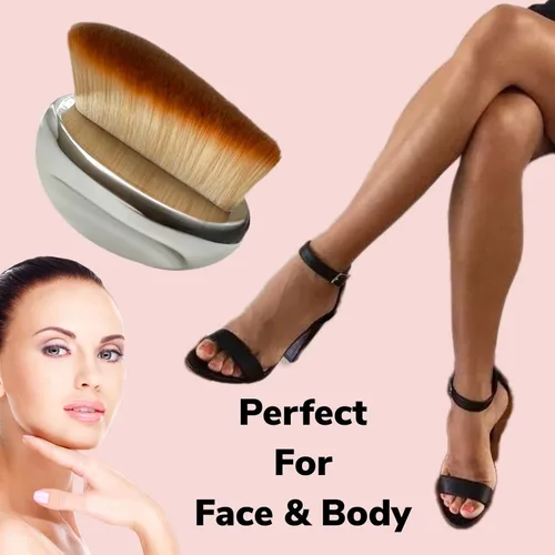 Miniatura 6 de Brocha de base estrecha Maquillaje de palma Kabuki SOFT Kabuki Dome Shape Face Body Shimmer Oil SPF Blush Bronzer Highlighter Blending Self Tanner