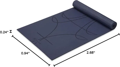 Miniatura 6 de Gaiam - Alfombrilla de yoga, 6 mm, extra gruesa, antideslizante, de primera calidad, para todo tipo de yoga, pilates y ejercicios en el suelo