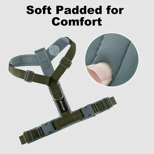 Miniatura 56 de Arnés para perro Plutus Pet sin tirón, arnés ajustable de nylon con acolchado suave, arnés para perro reflectante y resistente para perros pequeños