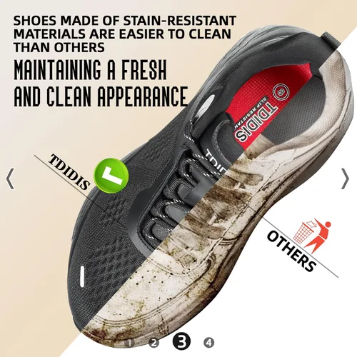 Miniatura 5 de Zapatos de trabajo antideslizantes para hombres, zapatos de chef resistentes al agua para restaurante y servicio de alimentos, zapatos de trabajo