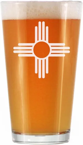 Vaso de pinta con la bandera de Nuevo México para cerveza, decoración con temática del estado y regalos para mujeres y hombres nuevos mexicanos,
