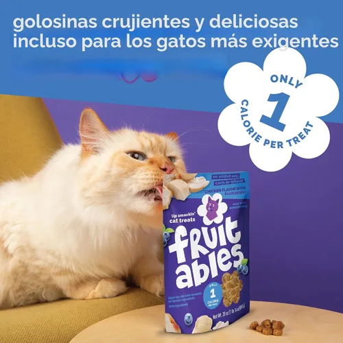 Miniatura 7 de Sorpresas crujientes de frutas para gatos Saludables sorpresas para gatos con ingredientes limitados Bajas en calorías 2.5 onzas