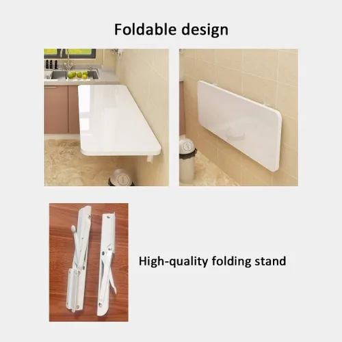Miniatura 6 de Mesa de comedor de cocina plegable e invisible para montar en la pared, mesa flotante multifunción para ordenador portátil, mesa de tocador