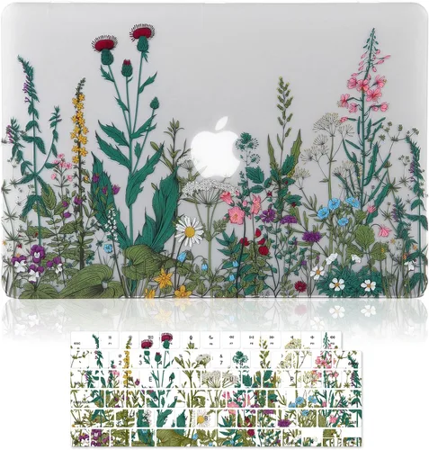 Miniatura 11 de Funda para MacBook Air de 15 pulgadas M5 M4 M3 M2 A3448 A3241 A3114 A2941 versión 2026-2023 con Touch ID, efecto 3D transparente mate, cubierta dura