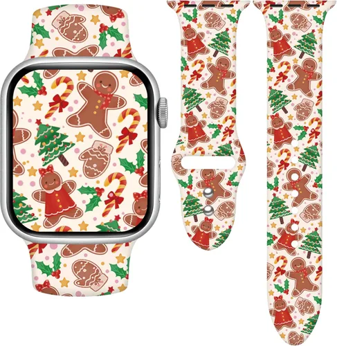 Miniatura 11 de Banda de Reloj para Festividades Compatible con Apple Watch Series 11 10 9 8 7 6 5 4 3 Ultra SE para Mujeres y Hombres, Elegante y Divertida Banda