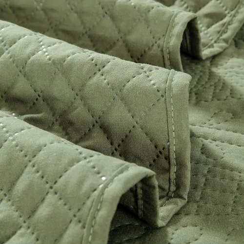 Miniatura 6 de HOMBYS Colchas King de Gran Tamaño 122"x138", Juego de Colcha Extra Ancho y Ligero, Cubrecama Suave, Duradero y Transpirable para Todas las Verde