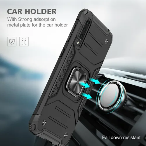 Miniatura 3 de Dionsibei Funda para Samsung Galaxy A50 A50S A30S grado militar con función atril incorporada, soporte de armadura resistente a prueba de golpes