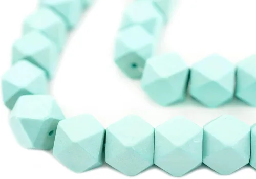 Miniatura 34 de TheBeadChest - Cuentas de madera de cubo sin esquinas azul azul: cuentas orgánicas naturales de corte de diamante de 0.787 in para la fabricación