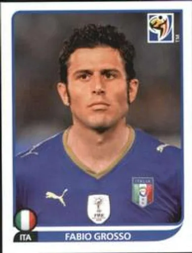 2010 Panini FIFA World Cup Stickers #415 Fabio Grosso Italy Official Soccer Album Sticker (2 inch X 1.5 Inch) in Raw Condition (NM or Better)