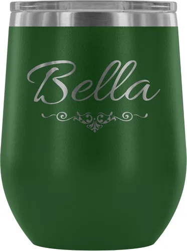 Miniatura 11 de Bella - Vaso de vino aislado con tapa, copa de vino de acero inoxidable sin tallo de 12 onzas, taza de viaje aislada al vacío de doble pared