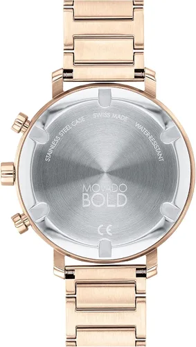 Miniatura 3 de Movado Bold Evolution Reloj de pulsera de acero inoxidable suizo Qtz para mujer, color oro rosa (Modelo 3600789), Oro Rosa, Moderno