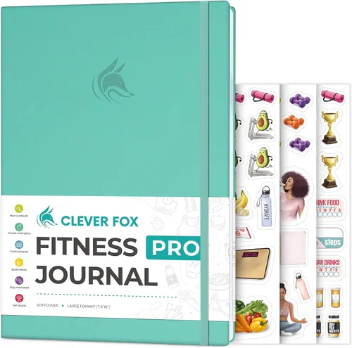 Miniatura 9 de Clever Fox Fitness Journal PRO - Agenda diaria de entrenamiento con planificador de comidas y rastreador de hábitos, libro de registro de ejercicios