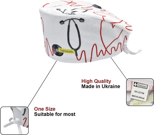 Miniatura 81 de Print Scrub Caps - Sombrero perfecto para enfermeras, médicos y EMTs..
