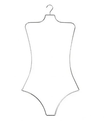 NAHANCO BFWC12 - Colgador de traje de baño con forma de cuerpo de alambre para mujer, cromado (paquete de 12)