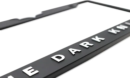 Miniatura 3 de Dark Knight V2 - Marco elevado 3D para matrícula 1 paquete de cubierta para placa de automóvil Soporte universal negro de Estados Unidos