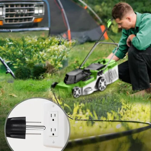 Miniatura 8 de YOTIGER Cable de extensión para exteriores de 1 a 4 divisores para luces de Navidad, máximo 33.3 pies de extremo a extremo (43 pies en total)