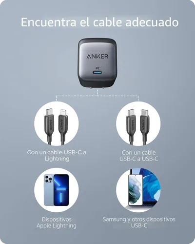 Miniatura 7 de Anker Cargador Nano USB C, 65W GaN II PPS Cargador plegable compacto rápido para MacBook Pro, Galaxy, Dell, iPhone 17/16, iPad Pro y más