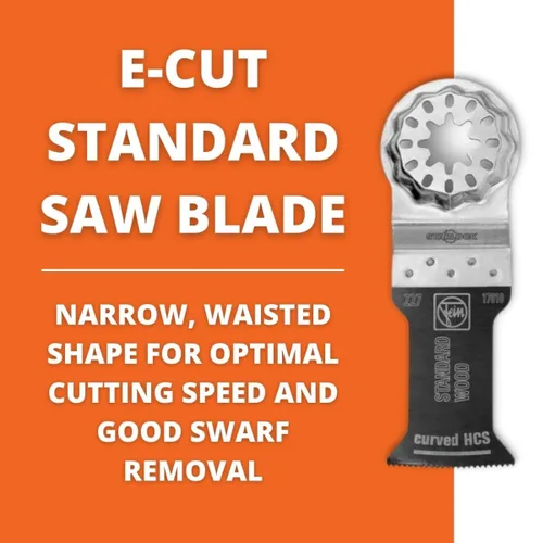 Miniatura 3 de Fein Starlock 6350222727260 - Hoja de sierra curvada estándar E-Cut, corte de precisión para madera, paneles de yeso y plásticos con dientes