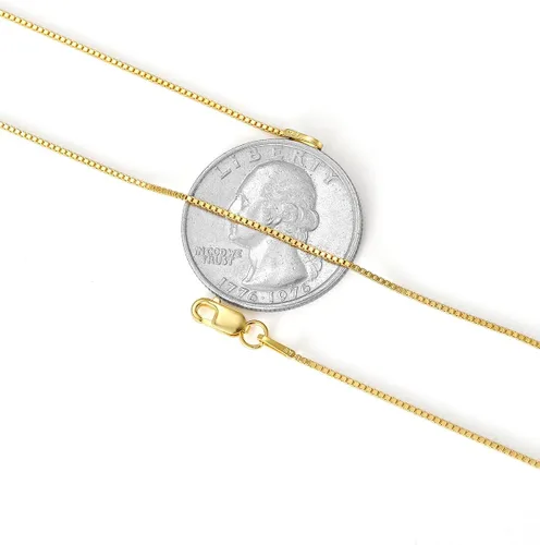 Miniatura 5 de ASHINE Collar de cadena de caja italiana de 0.031 in de plata esterlina 925 de 16 "- 30" con paño de pulido de plata