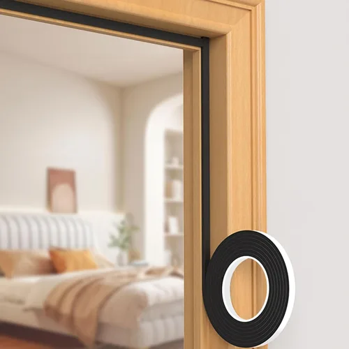 Miniatura 9 de Cinta de sellado de espuma EVA, 1 pulgada de ancho x 1/4 pulgada de grosor, cinta adhesiva para puertas y ventanas, bloqueador de corrientes