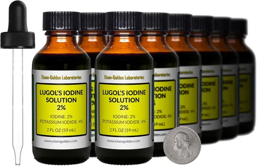 Miniatura 13 de Lugol's Yodo, solución al 2%, 2 onzas en una botella de vidrio ámbar, gotero gratis, EE. UU Solución al 2% Botella de 2 onzas