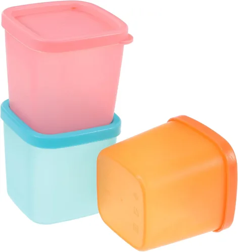Miniatura 7 de BESTonZON Tarro casero redondo apilable, 9 unidades, para almacenamiento de sorbetes de terrario, postre de alimentos, yogur, congelador, portátil