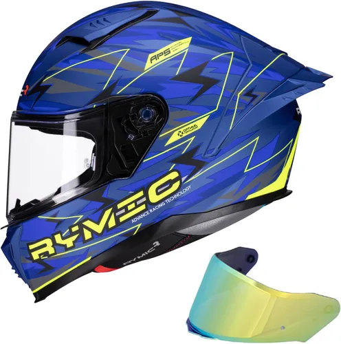 Miniatura 7 de SR6 Casco de motocicleta de cara completa, equipado con viseras transparentes y multicolor aprobado por DOT Casco de carreras callejeras