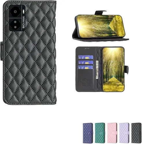 jioeuinly Kalley Black 3 - Funda compatible con Kalley Black 3, funda para teléfono con soporte abatible para mujer, cartera XXF, color negro