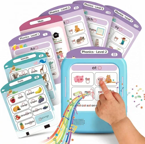 Miniatura 10 de Tarjetas didácticas parlantes QuTZ ABC para niños pequeños de 2 a 4 años, juguetes para autismo, juguetes de terapia del habla, tarjetas educativas