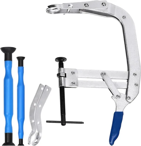 Glarks 5 compresores universales de resorte de válvula con capacidad de 3.5 a 9 pulgadas y kit de lapper de válvula, 1 herramienta de extracción de