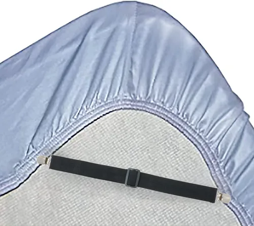 Miniatura 4 de Mini Skater Paquete de 8 tirantes para sábanas ajustables y resistentes, correas de soporte para sábanas largas para camas de tamaño individual
