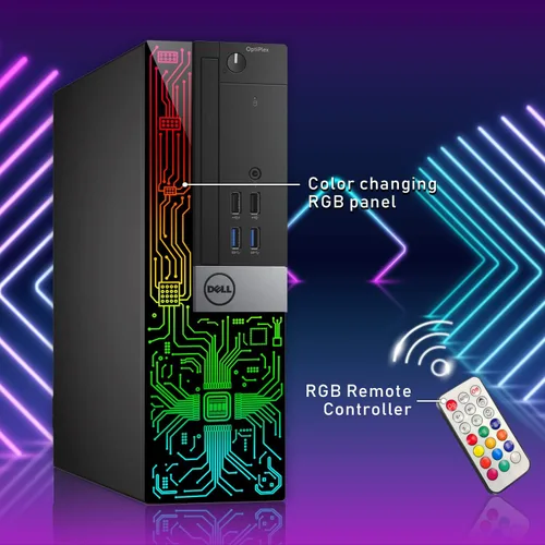 Miniatura 4 de Dell Escritorio para juegos OptiPlex 3060 SFF RGB, Intel Core i5-8500, 16GB RAM, 512GB NVMe, 1TB HDD, monitor HDMI de 22 pulgadas, GeForce GT 1030