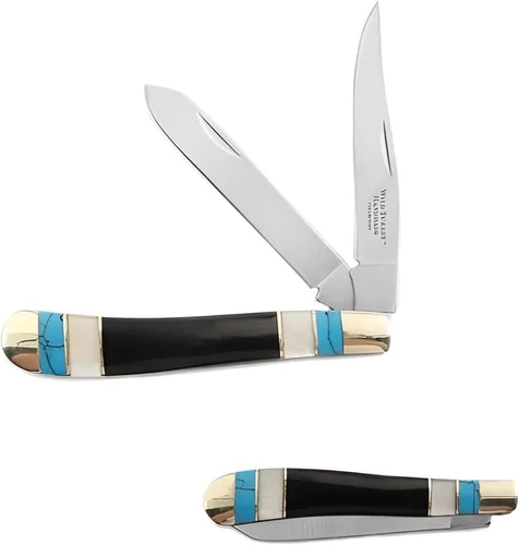 Miniatura 14 de Cuchillo de bolsillo manual plegable para uso diario de la colección Old Ram Trapper con mango de resina lisa (5134-5)