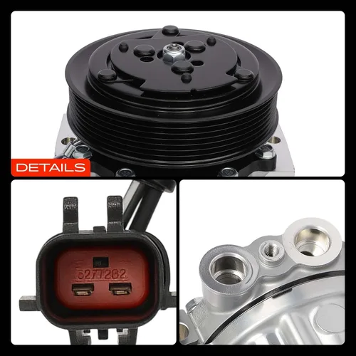 Miniatura 9 de A-Premium Compresor de A/C con embrague compatible con Dodge Ram 1500, Ram 2500, Ram 3500 2002-2003, Ram 4000 2002, Dakota 2002-2003, Durango