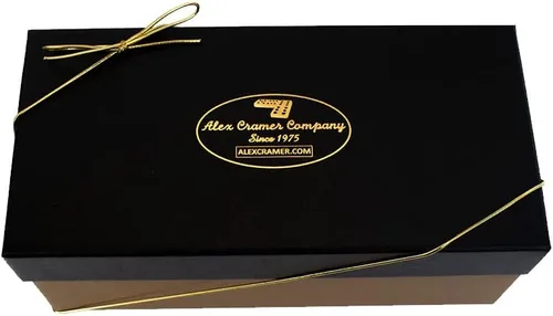 Miniatura 8 de Alex Cramer Spinner Domino Set. Estuche de cuero caramelo - Juego de dominó profesional para torneos de viajero - con Spinners - 28 dominós doble