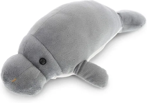 DolliBu Colección de animales de peluche salvajes, colección de peluches suaves, regalos de animales para niños, peluche de manatí, criatura marina