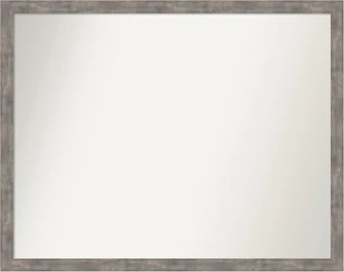 Miniatura 236 de Amanti Art Silver Bathroom Mirror for Over Sink, 24x49 Custom Made Marred Pewter Rectangle Vanity Mirror, Oversize Casual Wood Frame, Hangs Estaño