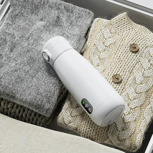 Miniatura 8 de Hervidor eléctrico de viaje, 11.8 fl oz de acero inoxidable 316, calentador de agua portátil, calentador de agua portátil de 5200 mAh IPX6, pequeña