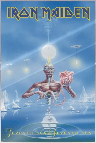 Miniatura 9 de Iron Maiden - Póster musical (7º hijo de un séptimo hijo, portada del álbum) (tamaño: 24 x 36 pulgadas)