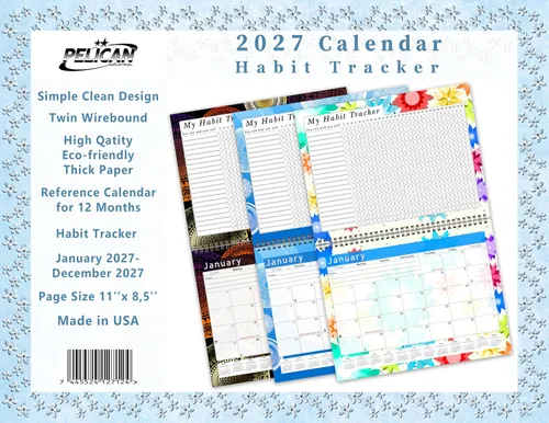 Miniatura 6 de Calendario mensual 2026 de escritorio/pared, rastreador de hábitos, diario, semanal y mensual, diario motivacional de seguimiento de hábitos