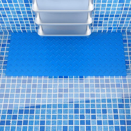 Miniatura 5 de DECOHS Alfombra de escalera de piscina, 9 x 36 pulgadas, antideslizante, alfombrilla protectora para piscina sobre el suelo, escaleras, escaleras