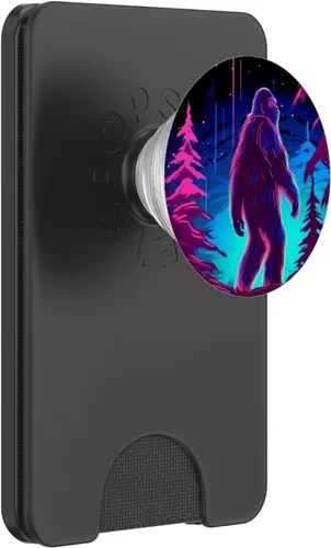 Miniatura 8 de Bassquatch Bigfoot Púrpura Azul Stargazing Sasquatch Yeti PopSockets PopGrip intercambiables