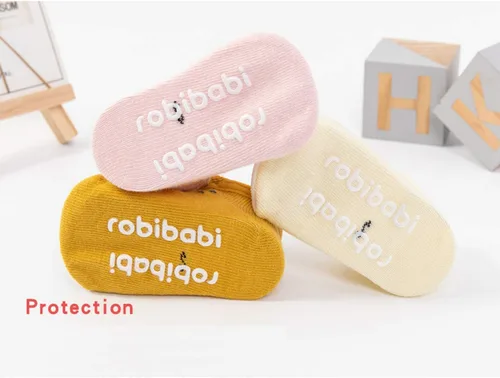 Miniatura 3 de Zumou Calcetines Antideslizantes con Agarre para Bebés Niñas Niños Tipo Pantufla 0-36 Meses 6 Pares
