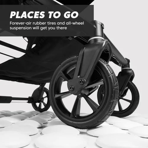 Miniatura 3 de Baby Jogger Carriola doble City Mini GT2 para todo terreno, Color Negro Azabache
