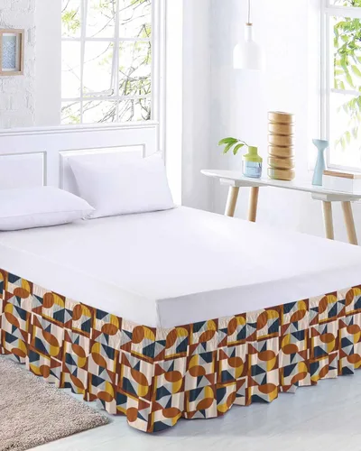Miniatura 9 de Flower Leave Home - Falda de cama de tamaño King de 16 pulgadas de caída, ajustable y elástica, plisada, con volantes de polvo de lujo para cama