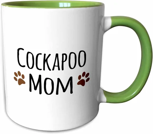Miniatura 10 de 3dRose Cockapoo Dog Mom - Taza de 11 onzas, color negro