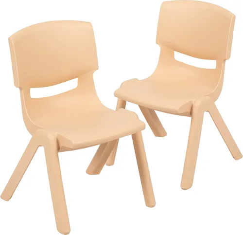 Miniatura 14 de Flash Furniture Whitney - Paquete de 10 sillas escolares apilables de plástico rojo con altura de asiento de 12 pulgadas