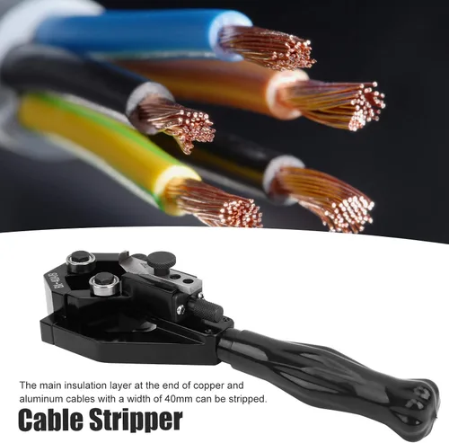 Miniatura 2 de Pelacables de mano, ergonómico multifunción herramienta de corte de cables para electricistas, hogar, aleación de aluminio BX 40A B 20 a 1.575 in, 1