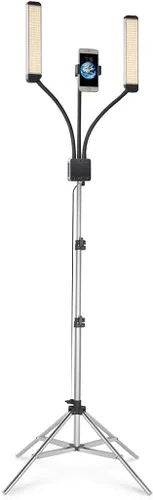 GLAMCOR Multimedia X - Kit de iluminación LED portátil | Control remoto de 2700 K - 5600 K Temperatura de color | Soporte para teléfono inteligente