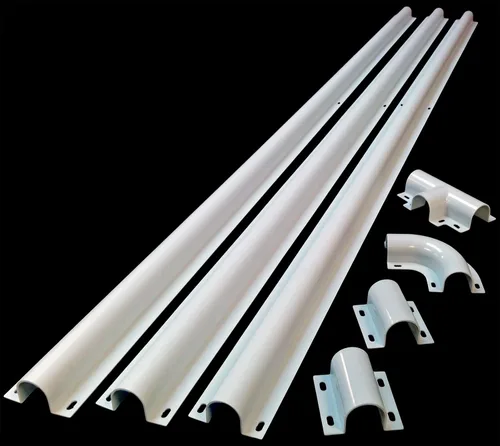Electriduct Kit de protección de alambre con brida de plástico blanco de 1 pulgada, longitud de 59 pulgadas, estilo personalizado, instalación